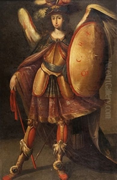 Arcangel San Miguel Oil Painting by Bernabe Demaria