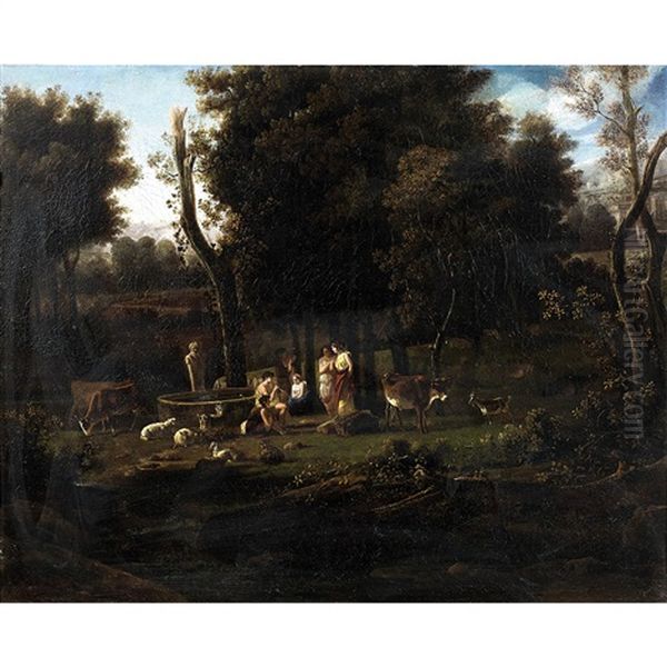 Pastorale Oil Painting by Jean-Louis Demarne