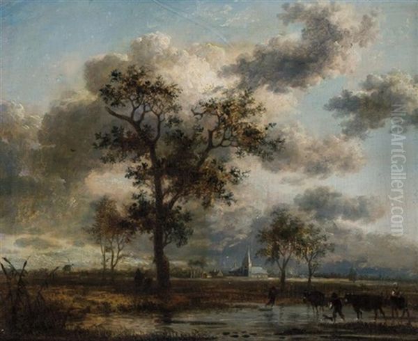 Paysage (landscape) Oil Painting by Jean-Louis Demarne