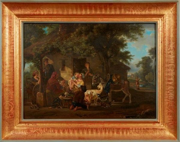 La Famille Du Peintre Oil Painting by Jean-Louis Demarne