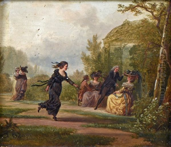 Scene De Mesmerisme Oil Painting by Jean-Louis Demarne