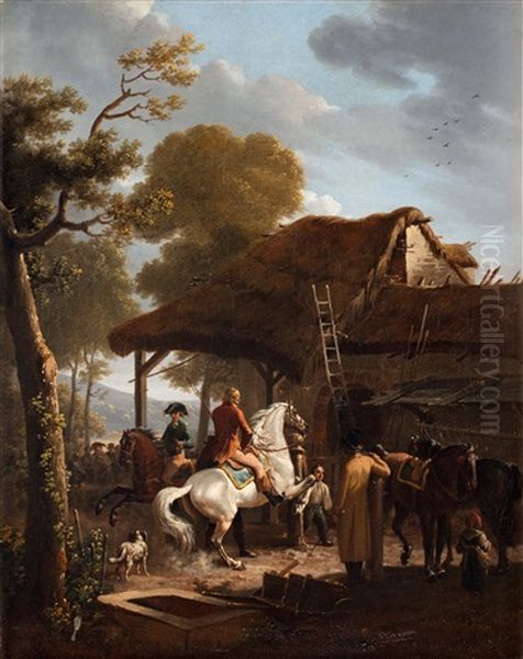 Ridlektionen Oil Painting by Jean-Louis Demarne