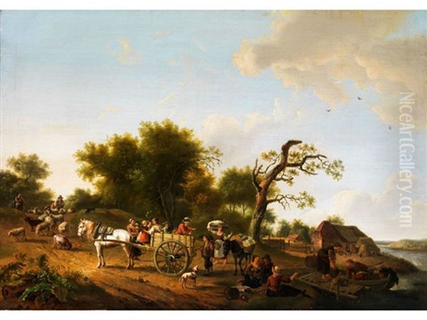 Landliches Genrebild Oil Painting by Jean-Louis Demarne