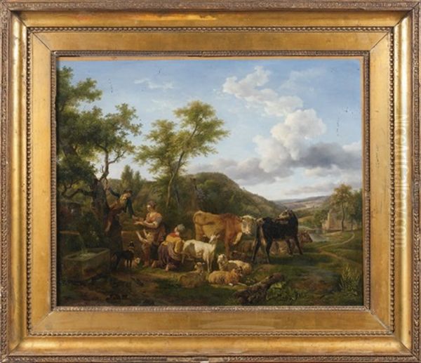 Le Denicheur D'oiseau Oil Painting by Jean-Louis Demarne