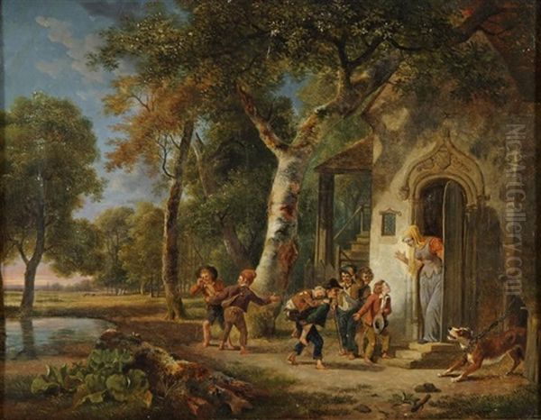 Le Petit Poucet Oil Painting by Jean-Louis Demarne