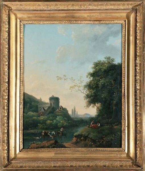 Scene Pastorale Oil Painting by Jean-Louis Demarne