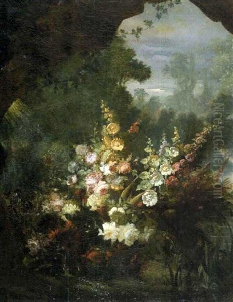 Le Bouquet De Fleurs Oil Painting by Jean-Louis Demarne