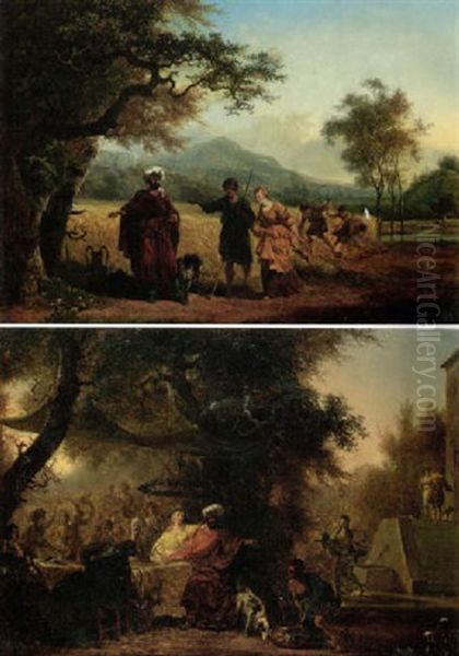 Scene From The Life Of Ruth: Ruth Leaving Her Native Land For Bethlehem by Jean-Louis Demarne