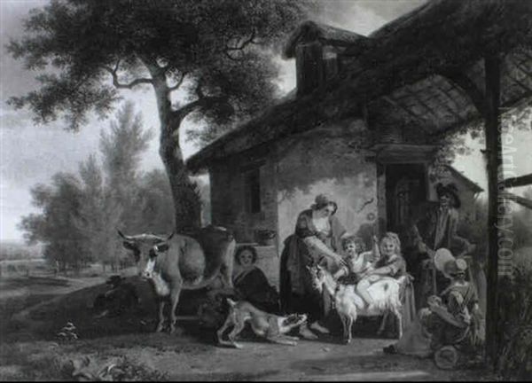 La Famille Du Paysan Oil Painting by Jean-Louis Demarne