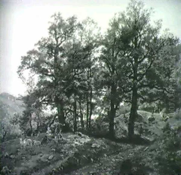 Scene Pastorale Dans Un Paysage De Collines Oil Painting by Jean-Louis Demarne