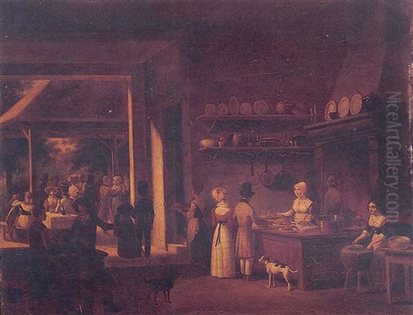 Le Dejeuner De Kermesse Oil Painting by Jean Francois Demay