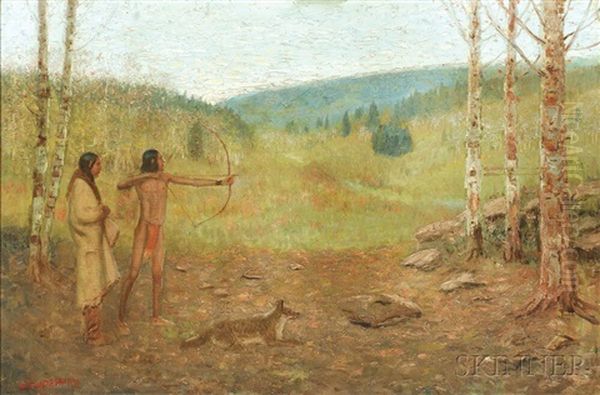 The Archery Lesson Oil Painting by Edwin Willard Deming