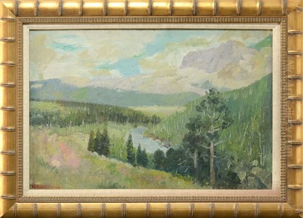 Western Landscape Oil Painting by Edwin Willard Deming