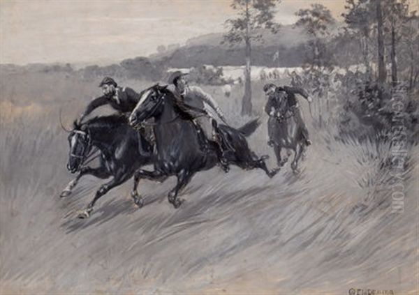 Cavalry Soldiers Oil Painting by Edwin Willard Deming