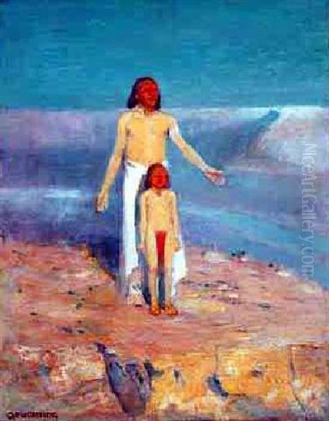 Prayer To The Sun Oil Painting by Edwin Willard Deming