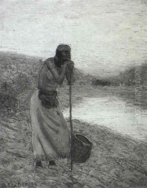 Indian Farmer Oil Painting by Edwin Willard Deming