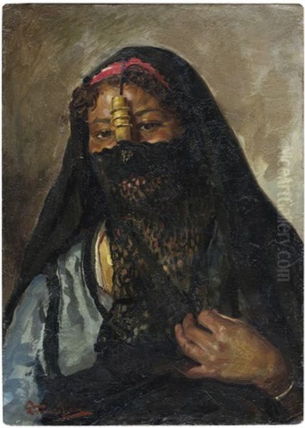 Fellaha Au Caire (farmer In Cairo) Oil Painting by Ervand Demirdjian