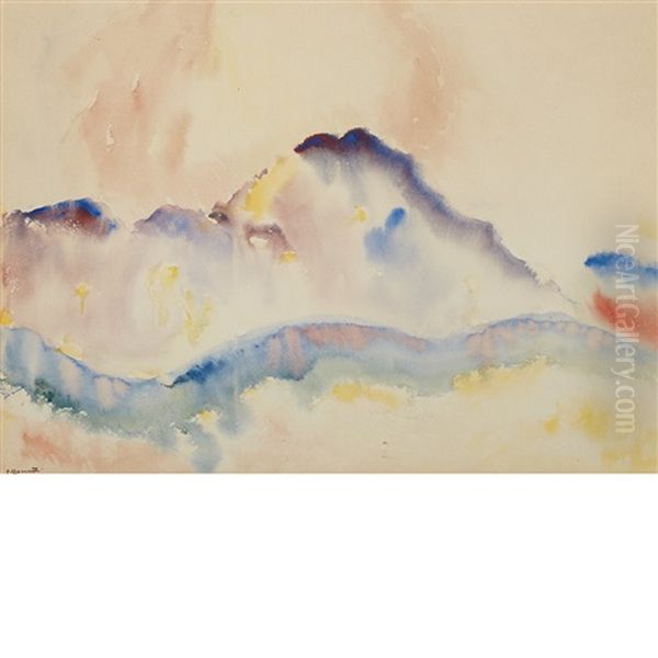 Mountain And Hills Oil Painting by Charles Demuth