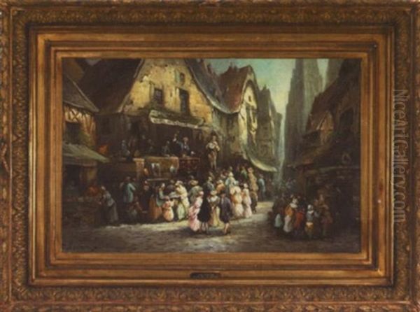 Vente Aux Encheres Oil Painting by Paul Denarie