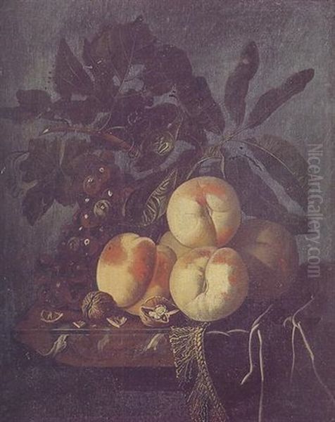 Fruits Sur Un Entablement Oil Painting by Isaac Denies