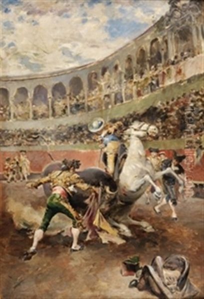 Lance De Toros Oil Painting by Jose Denis Belgrano