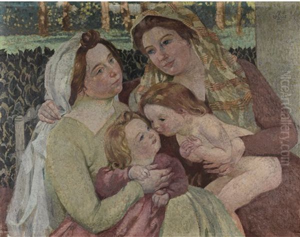 Sainte Famille Oil Painting by Maurice Denis