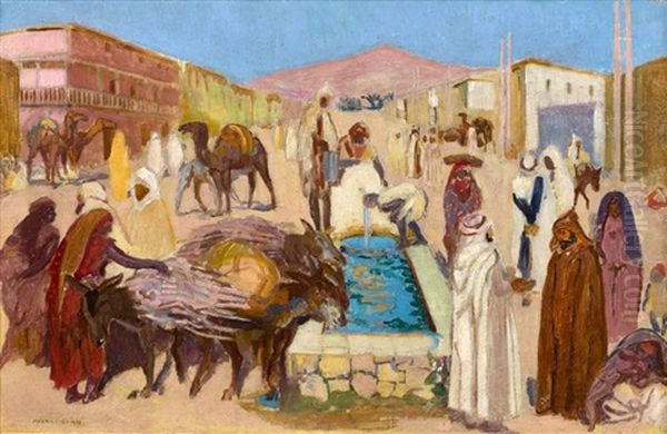 Abreuvoir A Biskra Oil Painting by Maurice Denis