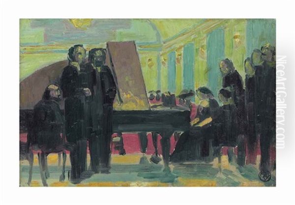 Une Reunion Musicale Oil Painting by Maurice Denis