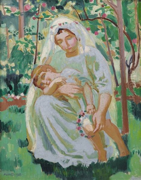 Maternite Ensoleillee Oil Painting by Maurice Denis