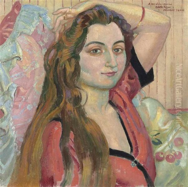 Portrait D'odette Frizac Oil Painting by Maurice Denis