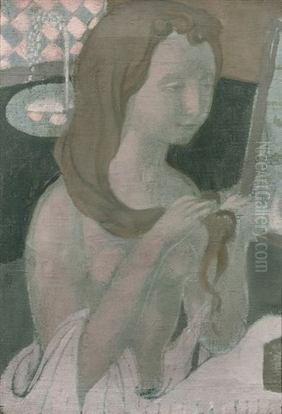 Jeune Fille A Sa Toilette Oil Painting by Maurice Denis