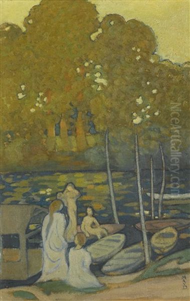 Nymphes Or La Seine A Port-marly Oil Painting by Maurice Denis