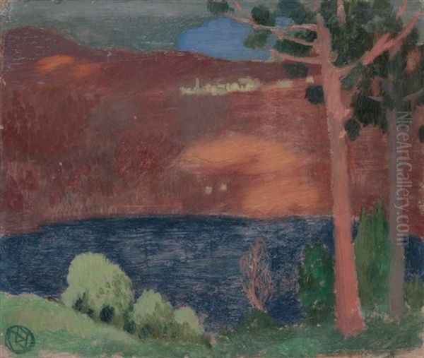 Lac En Italie, Region D'orvieto Oil Painting by Maurice Denis