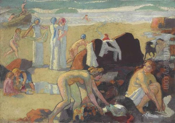 Les Rochers Noirs Oil Painting by Maurice Denis