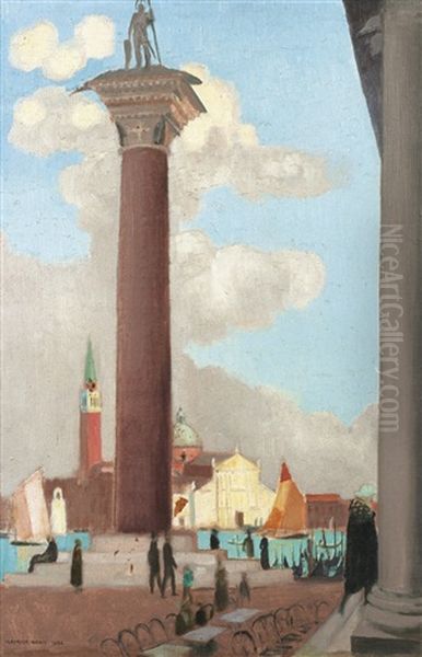 Petite Vue De Venise (colonne Saint Theodore) Oil Painting by Maurice Denis