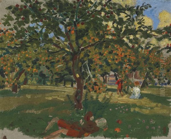 Sous Le Pommier Oil Painting by Maurice Denis