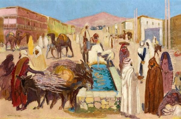 Abreuvoir A Biskra Oil Painting by Maurice Denis