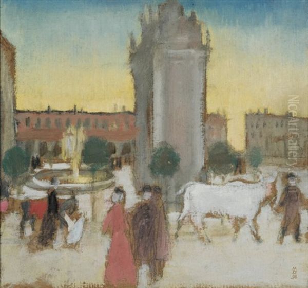 Centre Ville Oil Painting by Maurice Denis