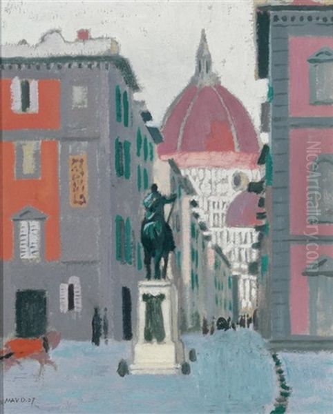 Florence With A View Of The Duomo Oil Painting by Maurice Denis