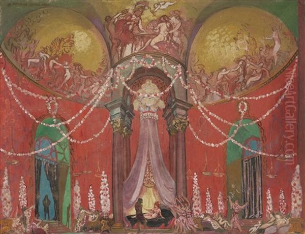 Le Palais De La Reine De Volupte Oil Painting by Maurice Denis