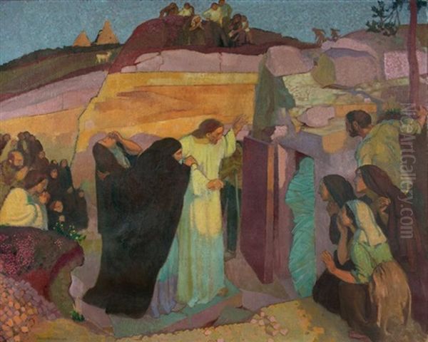 La Resurrection De Lazare Oil Painting by Maurice Denis