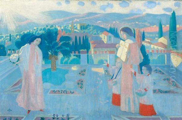 Annonciation A Fiesole (aux Chaussons Rouges) Oil Painting by Maurice Denis