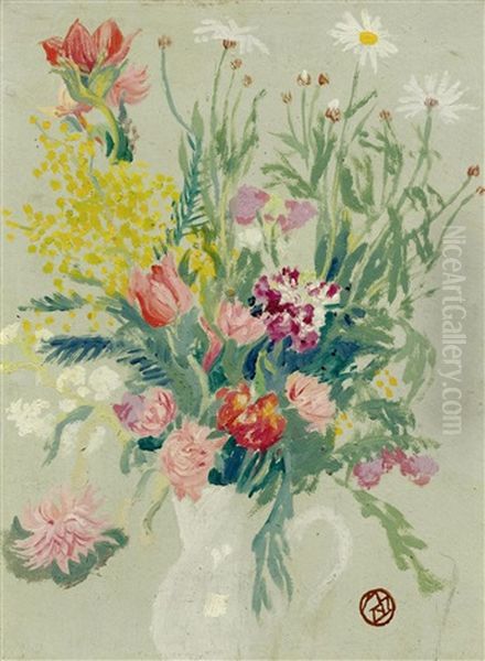 Bouquet De Fleurs Oil Painting by Maurice Denis