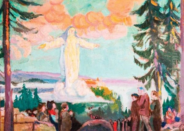 Esquisse Pour L'eglise Sainte-odile De Lapoutroie (sketch) Oil Painting by Maurice Denis