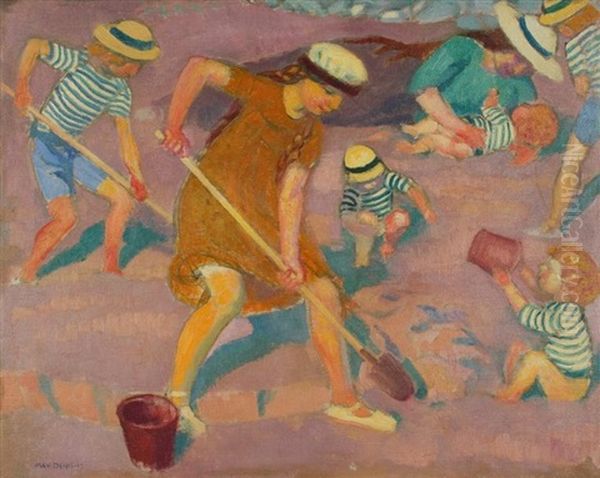 Jeux Sur Le Sable Oil Painting by Maurice Denis