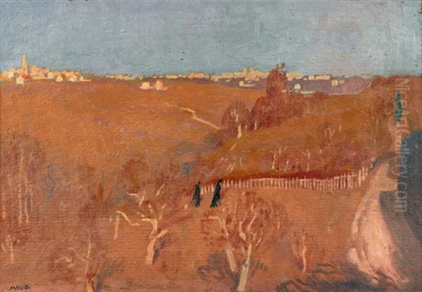 Panorama Depuis Une Vallee Rose, Paysage De Palestine Ou D'italie (?) Oil Painting by Maurice Denis