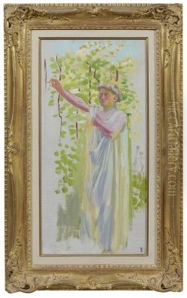 Modele Drape Au Jardin Oil Painting by Maurice Denis