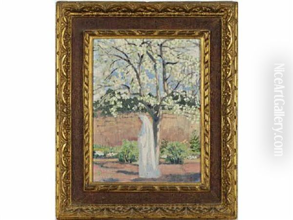 Petite Communiante Sous Un Cerisier En Fleurs Oil Painting by Maurice Denis