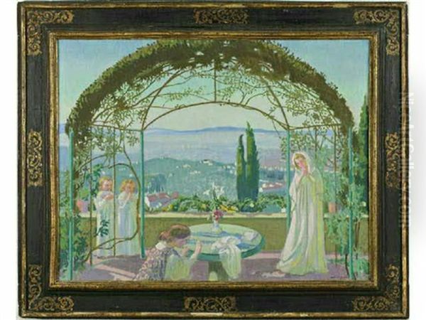 L'annonciation A Fiesole (bellavista) Oil Painting by Maurice Denis