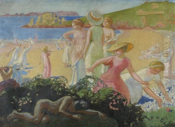 Nausicaa, Le Sommeil D'ulysse Oil Painting by Maurice Denis